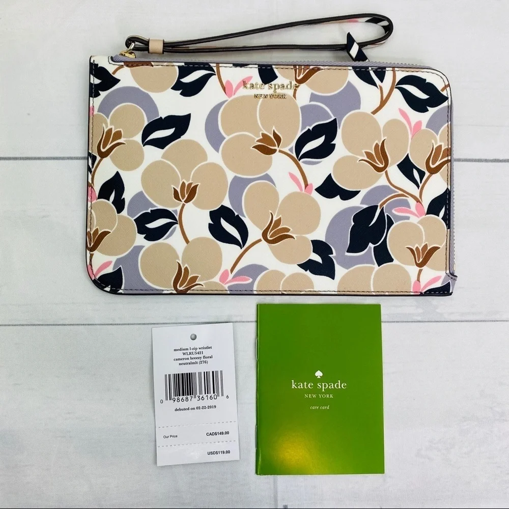 Kate ♠️Spade | Medium 1-ZIP Wristlet